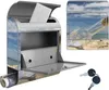 banjado Design Briefkasten Stahl silber mit Zeitungsfach Produktbild-Vorschau 7