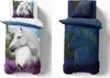Two different horse-themed duvet cover sets are displayed side-by-side against a white background. Náhled obrázku produktu