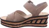 Rieker Damen-Wedges-Sandalette mit Keilabsatz Beige-Braun, Produktbild-Vorschau 22