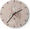 Wanduhr - Rund - Glasuhr - Stück Linie Frau - 40x40cm - Produktbild-Vorschau 1