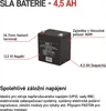 Bezúdržbový olověný akumulátor 12 V/4,5 Ah, faston 4,7 mm Voir les images du produit