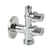 A chrome-plated washing machine valve with two outlets. Podgląd zdjęcia produktu