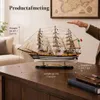 Holz-Segelboot-Modell, 52 cm, nautische Dekoration Productafbeelding-voorbeeld