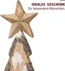 Weihnachtsdeko Holzbaum 84 cm aus Mangoholz mit goldenem Produktbild-Vorschau 6