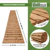 Holzpfad ausrollbar 250x43x2 cm rustikales Tannenholz Produktbild-Vorschau 3