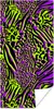 MuchoWow® Poster Tiermuster - Zebra - Neon - Lila 60x120 cm Produktbild-Vorschau 1