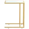 vidaXL Stolik pod komputer biały marmur 50x35x65 cm szkło Podgląd zdjęcia produktu 4