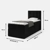 NORDELO Boxspringbett INCANTO 120x200 cm Schwarz Produktbild-Vorschau 5