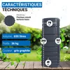 4rain SLIM Réservoir Mural 650 L, gris graphite Voir les images du produit 3