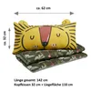 Kinder Schlafsack mit Kopfkissen 62x142 cm Indoor Produktbild-Vorschau 3
