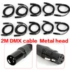 Bühne Licht Kabel Drähte 10 Stück 6.6 Fuß 2 m 3 Pin Stecker Produktbild-Vorschau 4