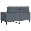 vidaXL 2-miestna pohovka Dark Grey 120 cm Velvet Náhľad obrázku produktu 6