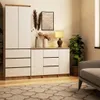 Cassettiera combinata JUNIPER - rovere sonoma / bianco Anteprima dell’immagine prodotto 6
