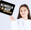 KLINGELN AUF EIGENE GEFAHR Metallschild XL in 21x28 cm mit Produktbild-Vorschau 3