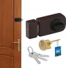 KOTARBAU® Zusatzschloss 60 mm Braun mit Außenzylinder Produktbild-Vorschau 1