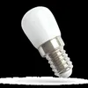A close-up studio shot of a small, white LED light bulb with a silver screw base, isolated on a black background. Anteprima dell’immagine prodotto