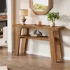 Konsola z litego drewna, 120 cm Stolik pomocniczy w stylu Podgląd zdjęcia produktu 7