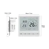 A product image showing a smart thermostat with dimensions indicated. Produktbild-Vorschau