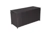 A dark brown, woven storage box with a lid, shown from a slightly elevated side angle against a white background. Produktbild-Vorschau