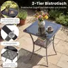 COSTWAY Set di mobili da giardino in polyrattan 3 pezzi con Anteprima dell’immagine prodotto 4
