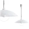 A white pendant lamp with a textured shade and a flexible neck, shown against a white background. Produktbild-Vorschau