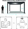 Deluxe Plus Pavillon Terrassenüberdachung Aluminium 4 x 4 M Produktbild-Vorschau 9
