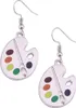 Mode Frauen Emaille Palette Pinsel Baumeln Haken Ohrringe Produktbild-Vorschau 1