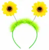 Haarreif mit Sonnenblumen | Zubehör Gärtner Clown Kostüm Produktbild-Vorschau 3