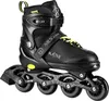 A black inline skate with yellow accents is shown against a white background. Náhled obrázku produktu