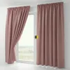 Two pink curtains hanging on a window. Produktbild-Vorschau