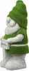 Gartenzwerg WELCOME - Gartenfigur - Magnesia - H: 38cm -  grau, grün Produktbild-Vorschau
