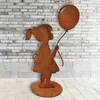Mädchen mit Luftballon | Figur aus Metall Rost Edelrost | Produktbild-Vorschau 4