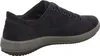 A side view of a navy blue suede sneaker with a gray sole. Náhled obrázku produktu