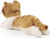 RAPPA Gatto di peluche sdraiato marrone e bianco 20 cm Anteprima dell’immagine prodotto 4