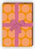 Orientalisches Geschenkpapier mit Blüten Kreisen, orange Produktbild-Vorschau 1