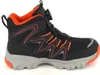 A single black and orange hiking boot is shown against a white background. Produktbild-Vorschau