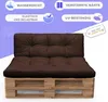 A brown cushion set for a pallet sofa, with feature callouts. Anteprima dell’immagine prodotto