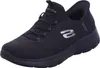 A black Skechers shoe is shown from the side on a white background. Voir les images du produit