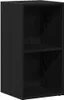 vidaXL Contenitore LP nero effetto rovere 71x34x36cm Anteprima dell’immagine prodotto 1