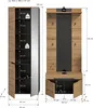 Garderobe Set 3-teilig "Cooper" in Artisan Eiche und grau Produktbild-Vorschau 11