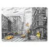MuchoWow® Mauspad Mousepad Malerei - Stadt - Auto - Gelb Produktbild-Vorschau 1