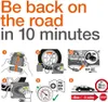 An instructional diagram showing how to use a tire inflator. Produktbild-Vorschau