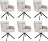 HOME DELUXE Esszimmerstuhl mit Armlehne ALUNA Chenille - Produktbild-Vorschau 1