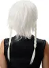 WIG ME UP Perücke Cosplay Kurz Weiß geflochten Zöpfe Produktbild-Vorschau 4