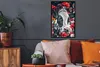 MuchoWow® MuchoWow® Gerahmtes Poster Kuh - Zeichnung - Rot Produktbild-Vorschau 2
