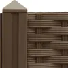 A close-up view of a brown raised garden bed corner post and woven panel. Náhled obrázku produktu