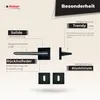 A diagram illustrating the features of a door handle set. Produktbild-Vorschau