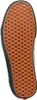 The sole of a black Vans sneaker is shown from an underneath view against a white background. Voir les images du produit
