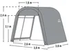 ShelterLogic Folien Zeltgarage Gerätehaus Grau 300x300x240 Produktbild-Vorschau 7