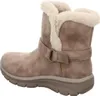 A single brown winter boot with beige fur lining is shown from the side against a white background. Voir les images du produit